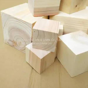 Custom Unfinished Wooden Blocks Unfinished Wood Cubes Blocks thumbnail-3