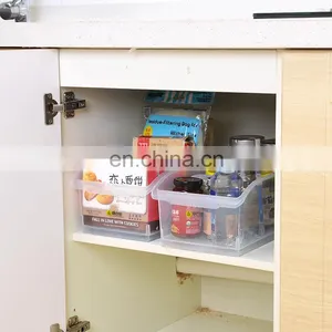 Most Popular Wheeled Type Kitchen Multifunction Transparent PP Plastic Refrigerator Family Storage Box Under Sink Organizer thumbnail-1