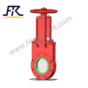 FRZ73PU Split Body PU Lined Wear Resistant Knife Gate Valve for Mining Slurry thumbnail-1
