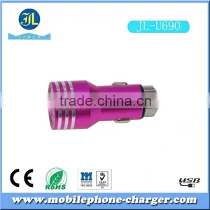 Hot Sales in EU North America Dual Usb Car Charger With LED Lighter Use New & Fashion Design thumbnail-5