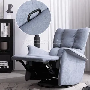 New Functional Electric Single-Seat Fabric Sofa Modern Minimalist Gray Rockable Lunch Break Function Reclining Chair thumbnail-1