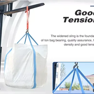 Bulk Vented Log Bags Bulk U-type Cross Corner Loops FIBC Bag Flexible Intermediate Bulk Container Jumbo Bags thumbnail-5