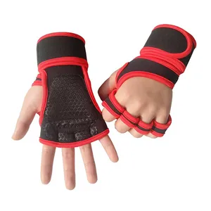 Non-Slip Unisex Gym Gloves Custom Printed Logo Weight Lifting Sports Training Elastic Wristband Half Finger Bodybuilding Cycling thumbnail-2