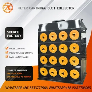 Side Insert Oblique Cartridge Dust Collector Auto Pulse Jet Cleaning PTFE Membrane 6-Lug Filter Cartridge For Laser Cutting Grinding Workshop thumbnail-4