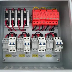 4 In 4 Out 1000V PV Combiner Box DC600V, IP65 Outdoor Solar PV Junction Box 32A Solar Photovoltaic Combiner Box for Solar Power System thumbnail-1