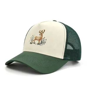Custom 5 Panel Embroidery Cotton Mesh Animal Baseball Cap Trucker Cap Snapback Sports Adjustable Gorras Cap thumbnail-1