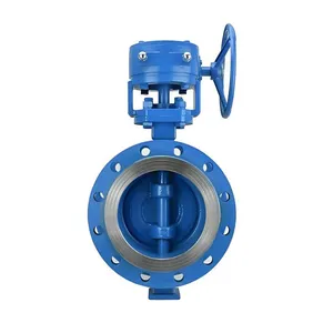 Manufacturer Direct Sales of High-quality Manual Turbine Cast Steel Hard Sealed Flange Butterfly Valve thumbnail-1