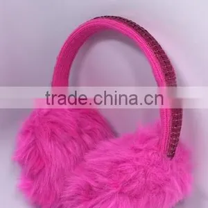 Luxury Sequin Ear Cover Winter Cozy Plush Ear Protection Faux Fur Ear Muffs for Girl and Lady thumbnail-1