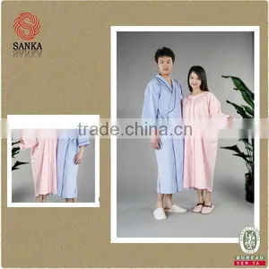 Spa Velour Terry Kimono Bathrobe 100% Cotton Coral Fleec Bathrobe thumbnail-1