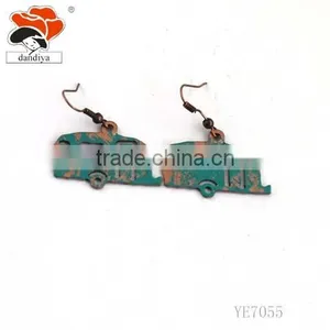 New Design Lovely Wholesale Price Alloy Car Charms Jewelry Women Style Earring thumbnail-1