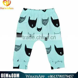 Fashion Children Casual Model Pure Cotton Printed Trousers Summer Baby Kids Clothes thumbnail-1