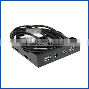PANTO 3.5 Inch Floppy Drive Bay USB3.0+USB2.0 Hubs+HD Audio Mic 3.5mm PC Front Panel thumbnail-5