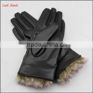 Ladies PU Working Leather Gloves Women Winter thumbnail-4