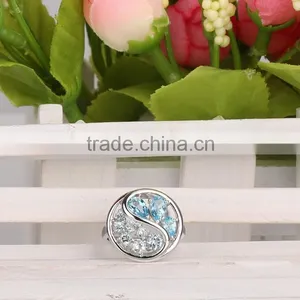 New Design Wholesale High Quality Hand Set Topaz 925 Ring 925 Sterling Silver Round Shape Designer Ring Women Wedding ri thumbnail-2