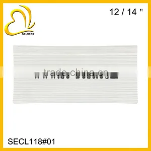 12/14" PURE WHITE PLATE; RECTANGLE PLATE thumbnail-4