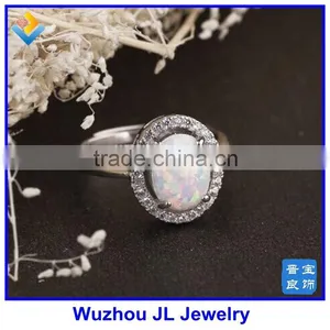 Beautiful Cute 925 Silver Ring October Birthstone Ring Fashion Opal Ring thumbnail-1