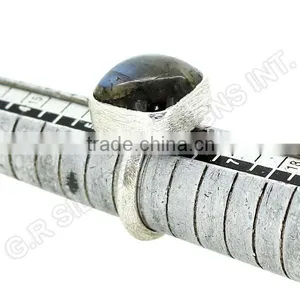 Natural Labradorite Cushion Cab Gemstone Ring,925 Sterling Silver Bezel Set Ring Jewelry thumbnail-5