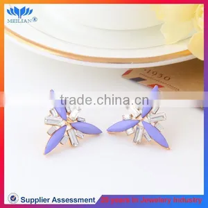 Fashion Light Purple Star Shaped Resin Stud Earrings for Women thumbnail-2