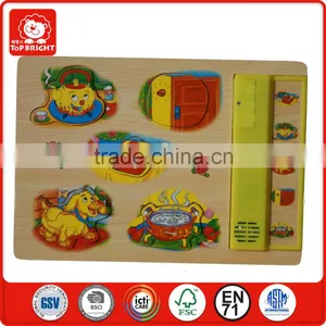 ICTI Class A Toys Factory Wooden Home Vocality Sound Musical Puzzles Educational Music Singing Toys Voice Pronounce Puzzle thumbnail-1