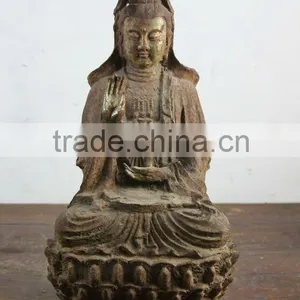 Chinese Hand Carved Wood Kuan-yin thumbnail-1