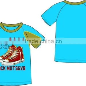 Wholesale Price Toddler Boys T-shirt With Chest Print Baby Clothing Kindergarten Baby Boys T-shirt thumbnail-1