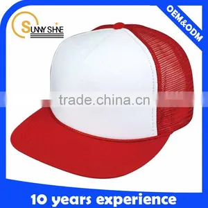 Customize Flat Brim Square High Quality Blank Mesh Trucker Caps thumbnail-3