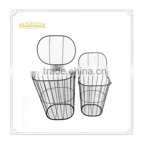 New Designer Home Decor Metal Laundry Storage Basket thumbnail-1