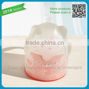Cat Shape Cartoon Glass Mug Children Favor Milk Glass Cup Safety Handle Cat Cartoon Mug thumbnail-1
