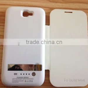 White Wholesale Price Good Quality External Backup Battery Charger Case for Samsung Note II thumbnail-1