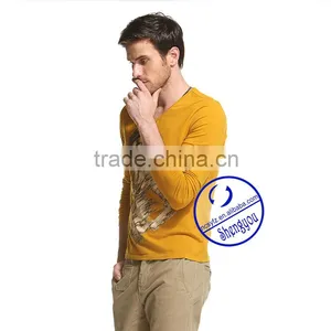 2015 China Supplier Custom Long Sleeve Mens Character Printing T-shirt Wholesale Clothing thumbnail-2