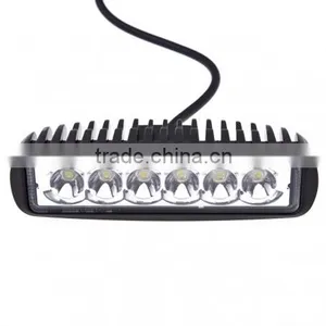 6.3 Inch 18W LED Work Light 12v 1200LM 6-LED White Light Square Spotlight-Black Led Work Lamp thumbnail-1