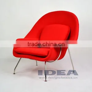 Replica Womb Chair - Red Wool Fabric thumbnail-1