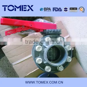 2015 China Supplier Manufacturing Upvc Dn50 Butterfly Valve With Two Flanges thumbnail-1