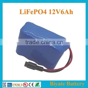Customized 12v 6Ah Rechargeable Portable Fuel Gauge Lifepo4 Battery thumbnail-1