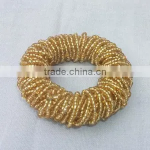 Crystal Napkin Ring, Beaded Napkin Ring, Crystal Napkin Ring for Wedding thumbnail-1