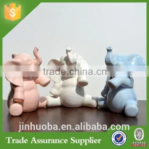 Cute Funny Customize Resin Baby Elephant Piggy Bank Home Decoration thumbnail-6