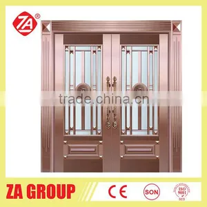 Entry Double Glass Copper Door thumbnail-1