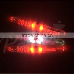 2015 Promotional Custom Led Light Happy Bracelet thumbnail-2
