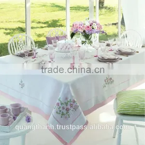 Hand Embroidery Table Cloth ,table Linen,cotton Embroidery Table Cloth thumbnail-1