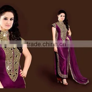 LONG GEORGETTEDESIGNER SUIT thumbnail-2