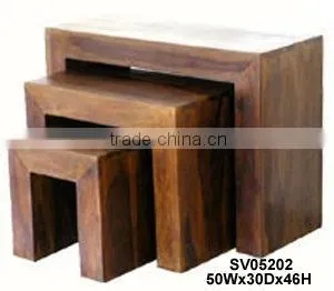 Stool,ottomans,nest of Tables,home Furniture,mango Wood Furniture thumbnail-1