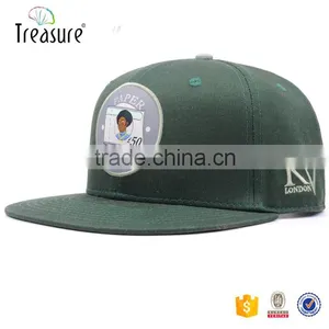 China Supplier Wholesale 100% Cotton Flat Brim Embroidery Stitched Printing Logo Snap Back Caps Hats thumbnail-2