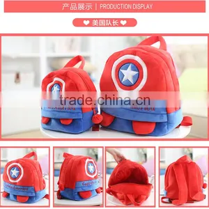 25*19cm(S)/35*28cm(L) Lovely Customzied Green Big-eye Monster Plush Animal Cartoon Backpack for Children thumbnail-6