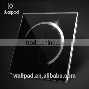 Luxury Design Wallpad Black Waterproof Acrylic Glass 110~250V EU UK 2 Gang 2 Way 2 Position Pin Push Press Button Switch thumbnail-4