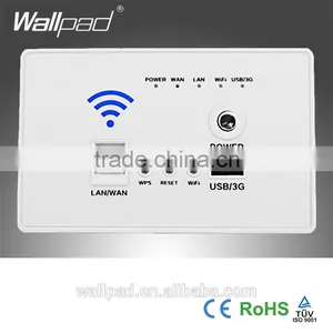 New Design Wallpad Black AU US Standard 118mm*74mm Lan 3G WiFi WPS AP Router Repeater Phone USB Wireless US Wall Charger Socket Quality Choice thumbnail-4
