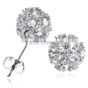 Woman Gold Plated 18k Ball Stud Earrings Jewelry Fashion Supplier's Choice thumbnail-5