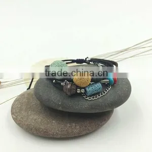 Bob Trading Custom Volcanic Lava Rock Stone Bracelet Wooden Bead Bracelet thumbnail-1