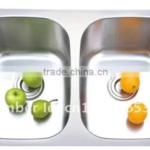 Double Equal Bowl Stainless Steel Sink Kitchen Appliance thumbnail-1