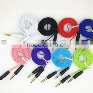 Colorful Flat 3.5mm Audio Extension AUX Cable for Iphone4/4s thumbnail-1