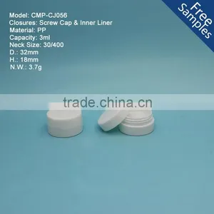 Small PP Plastic Jar for Personal Care, 3ml PP Plastic Jar With Liner for Cosmetic thumbnail-1